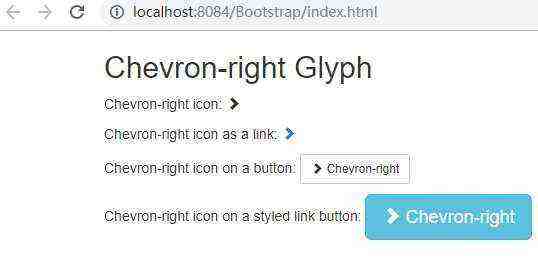 吴裕雄 Bootstrap 前端框架开发——Bootstrap 字体图标(Glyphicons)：glyphicon glyphiconchevronright