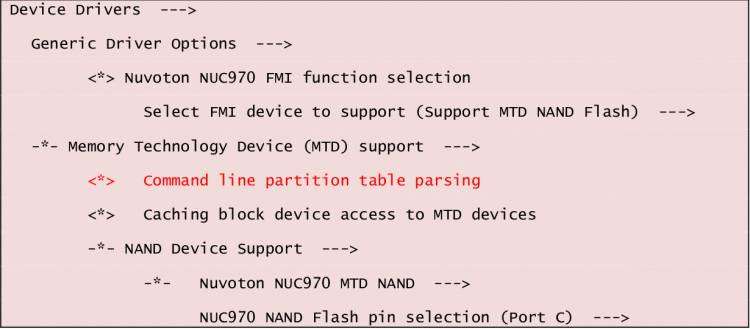 mtd-nand flash支持