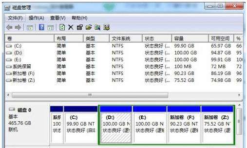 安装win7系统时硬盘分区的方法