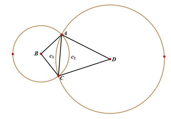 CF600D Area of Two Circles' Intersection