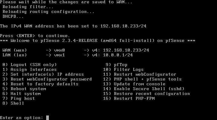 VMWare  ESXi6.7&＃43;pfsense2.3.4&＃xff0c;管理IP基于NAT转发