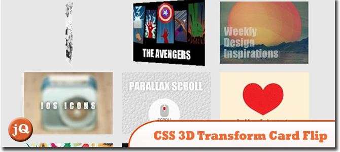 CSS 3D变换卡翻转