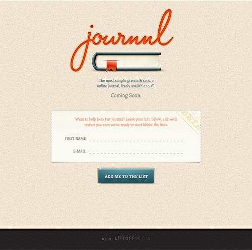 Journnl in 35 Fantastic Examples of Coming Soon Page Design