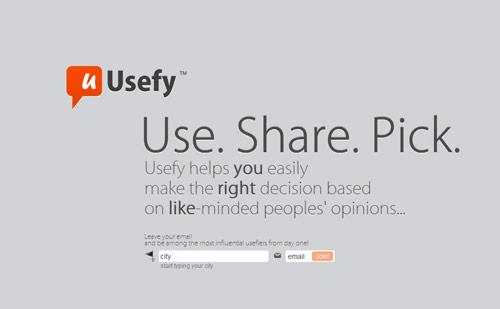 Usefy in 35 Fantastic Examples of Coming Soon Page Design