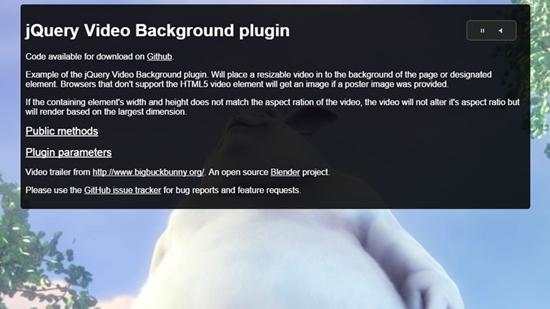 HTML5视频背景jQuery插件：jquery-videobackground